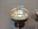 3 Skålar i glas & nysilver.