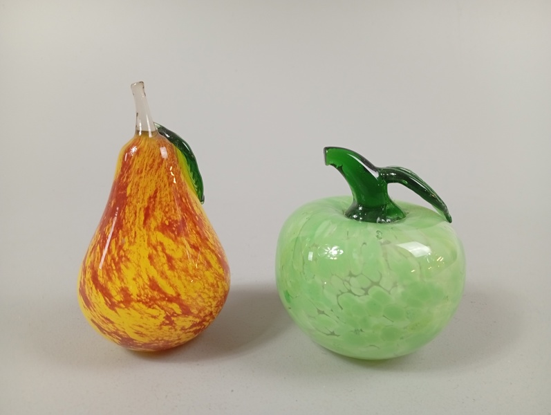 Glas äpple & päron. Scancrystal.