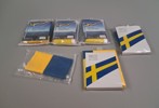 4 Vimplar & 2 Flaggor. Sverige.