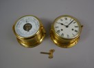Skeppsur & barometer. Mässing, Schats, Tyskland, 1900-talets andra hälft.