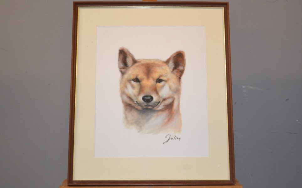 CARL JULIUS. Måleri på papper, signerad.