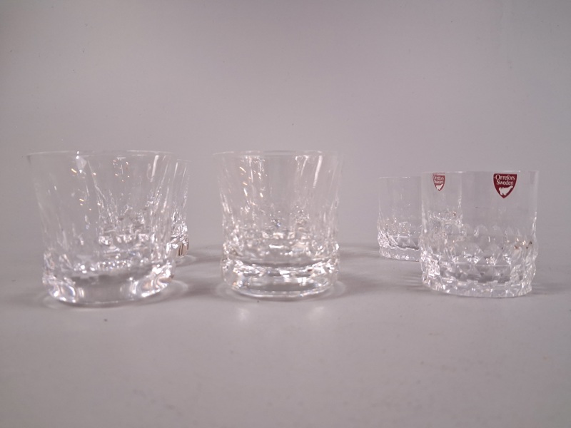 6 Whiskyglas. 4st "Prince", Göran Wärff Kosta & 2 "Silvia" Ingeborg Lundin Orrefors.