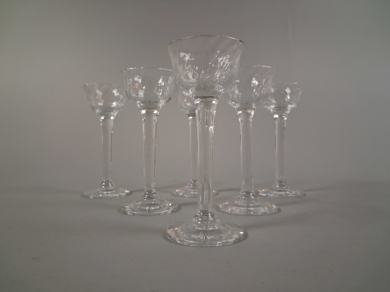 SIGNE PERSSON-MELIN. 6 Likörglas, "Falstaff", Boda.