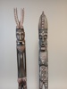 2 Träskulpturer. Afrikanska.