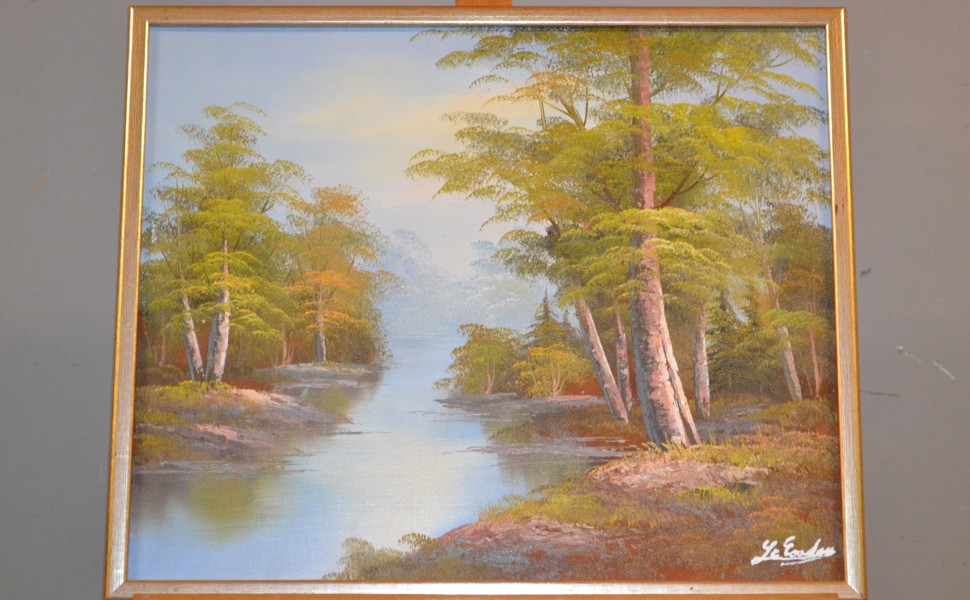 OIDENTIFIERAD KONSTNÄR. Olja på duk, signerad.