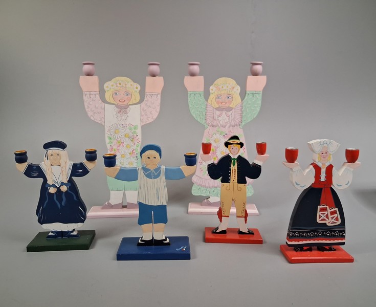 Ljusstakar. Trä, Bl.a Lizzie Velander för IKEA.