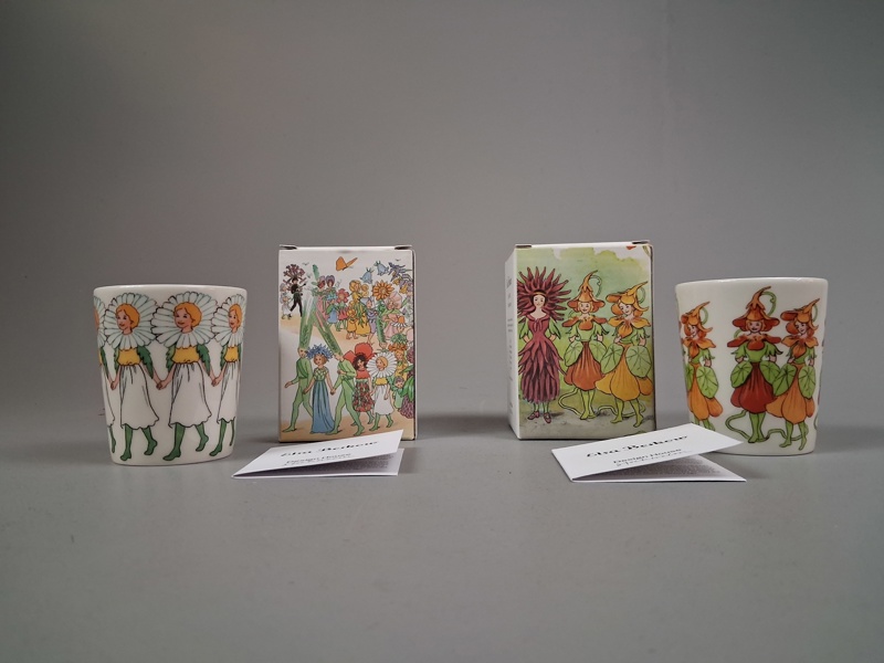 ELSA BESKOW. 2 Muggar, "Prästkrage & Nasturtium", Design House Stockholm.