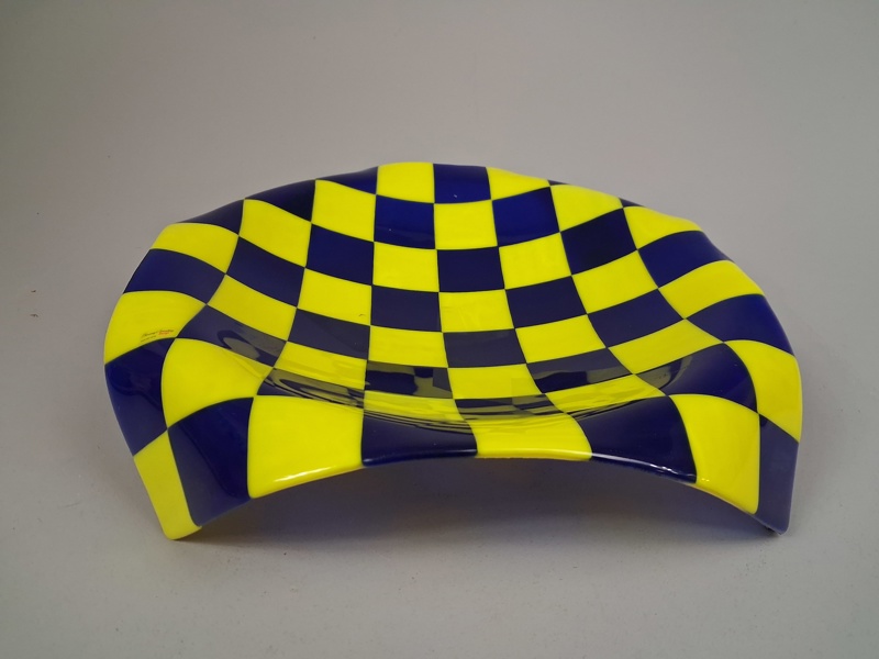 THOMMY BREMBER. Skål, glas, Fusionsteknik, signerat & daterat -92.