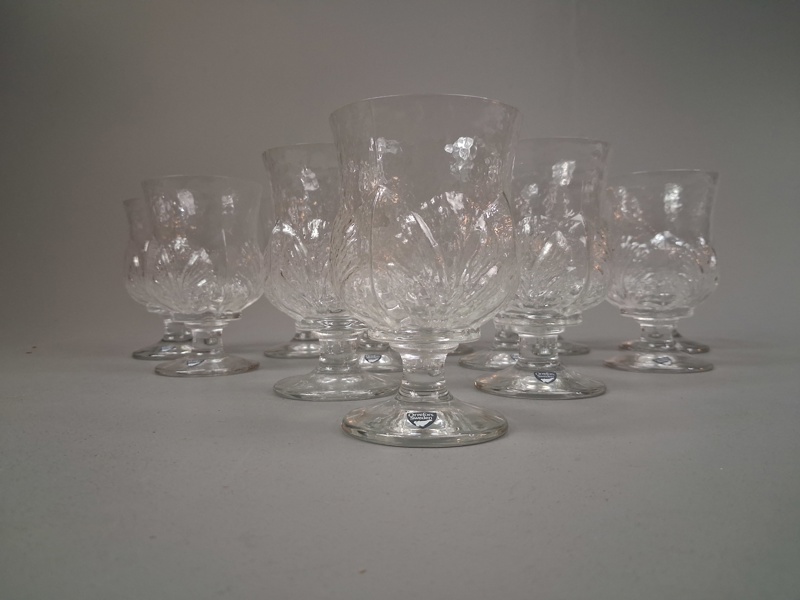 LARS HELLSTEN. 12 Vinglas, "Eden", Orrefors.