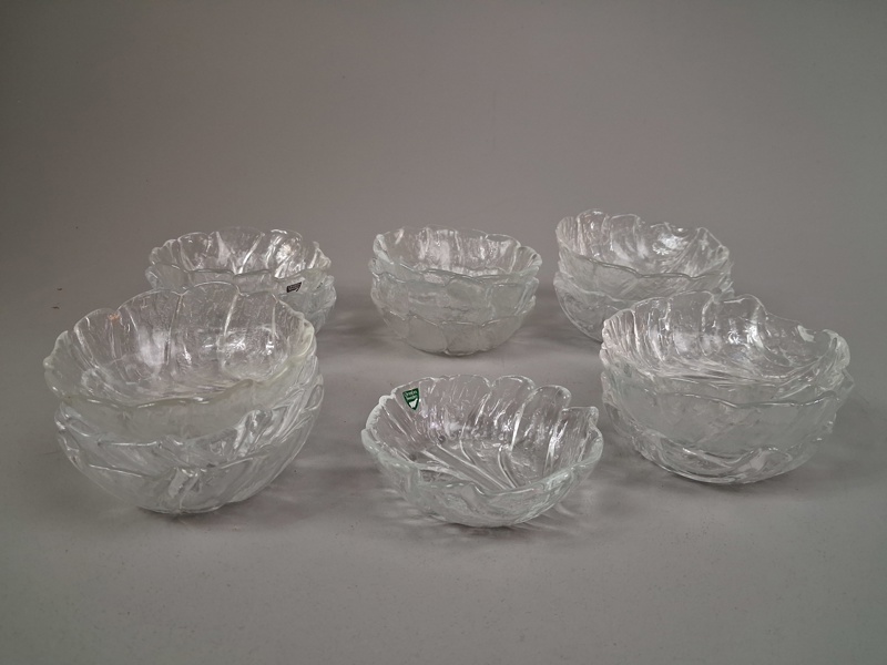 LARS HELLSTEN. 16 Dessertskålar, "Eden", Orrefors.