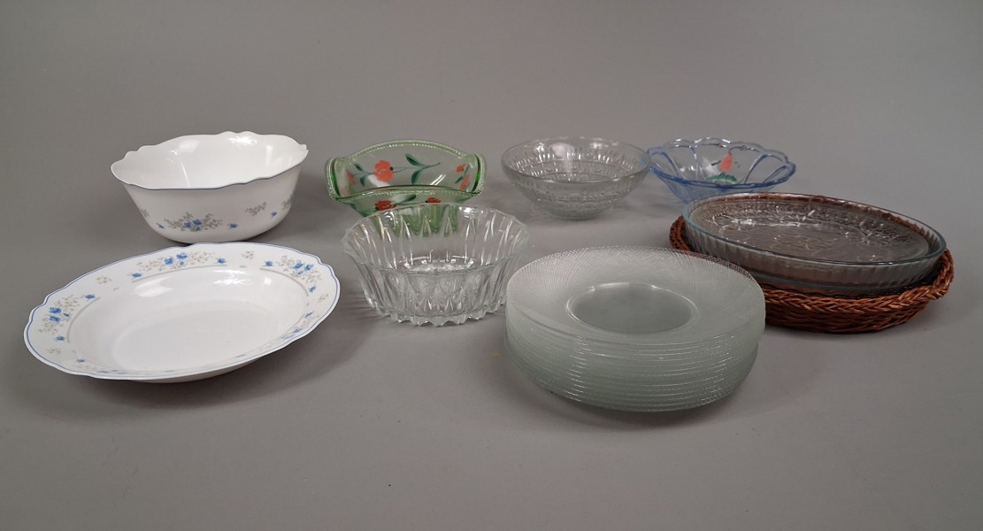 Diverse glas. Bl.a Arcoroc, Arcopal m.m.