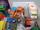 Diverse leksaksbilar m.m. Bl.a Majorette, Corgi, Matchbox m.m.