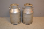 2 Mjölkkannor. Aluminium.