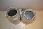 2 Mjölkkannor. Aluminium.