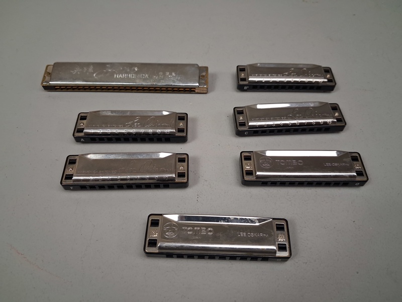 7 Munspel. Lee Oskar & Hero Harmonica.