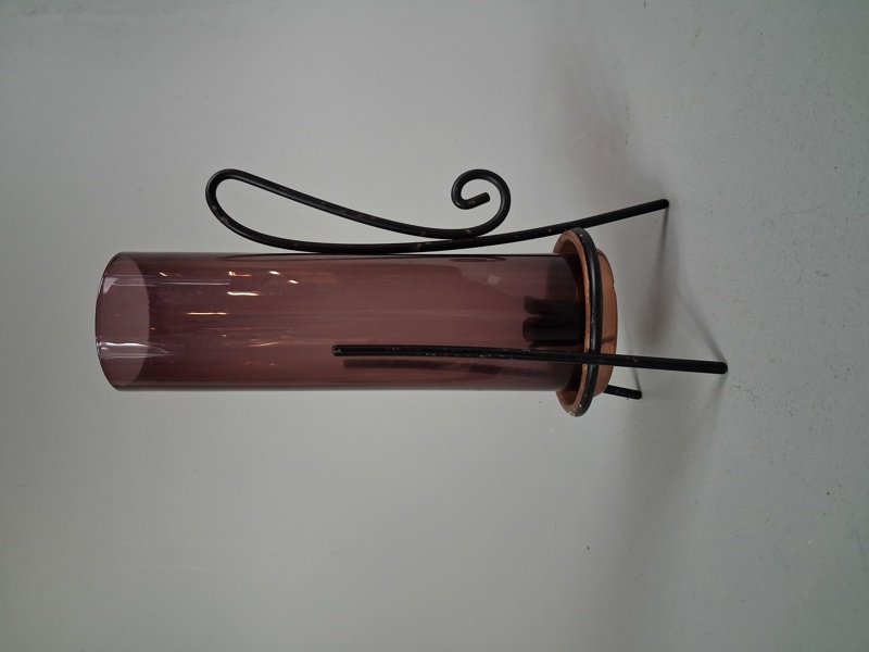 GUNNAR ANDER. Tillskriven, Ljuslykta, glas & metall, Ystad metall.