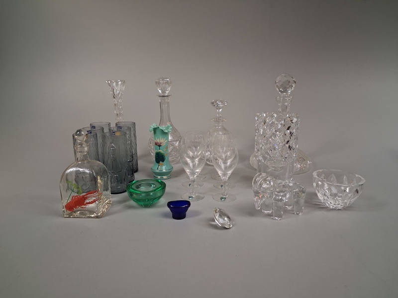 Diverse glas. Bl.a Orrefors, Björkshult, Kosta m.m.