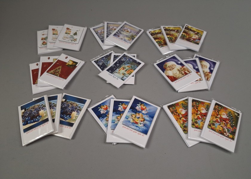 Enkla kort med Kuvert. 9 Olika motiv. Flerpack 5-10st i varje förpackning. NYA.