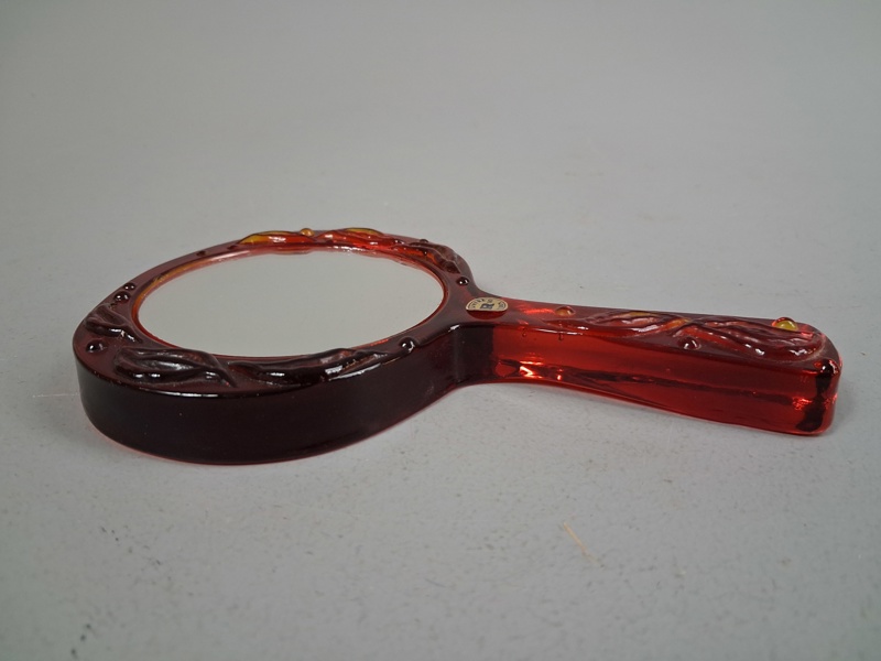 Handspegel. Reijmyre. Glas.