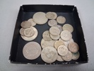 Silvermynt. 14st 10 öre, 5st 25 öre, 3st 50 öre & 4st 1 krona.