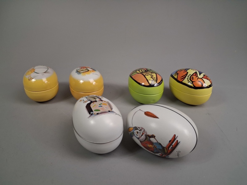 6 Plåtägg. Ulrica Hydman-Vallien, Lasse Åberg & Jenny Nyström.