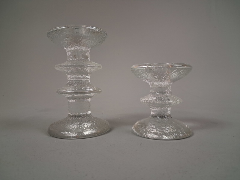 TIMO SARPANEVA. 2 Ljussakar, "Festivo", 1 & 2 ringar, iittala, signerade TS.