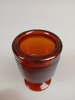 ERIK HÖGLUND. Bärnstensfärgad pokal & skål, Boda, signerade.