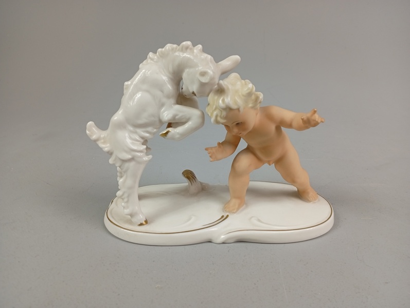 Figurin, Porslin, Schaubach-Kunst, Tyskland.