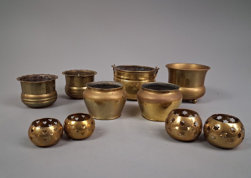 Krukor & Ljusstakar. Mässing.