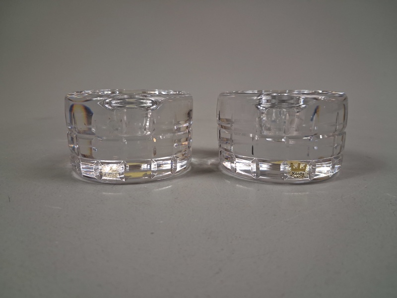 Ljusstakar. Ett par, Kosta, möjligtvis "City".