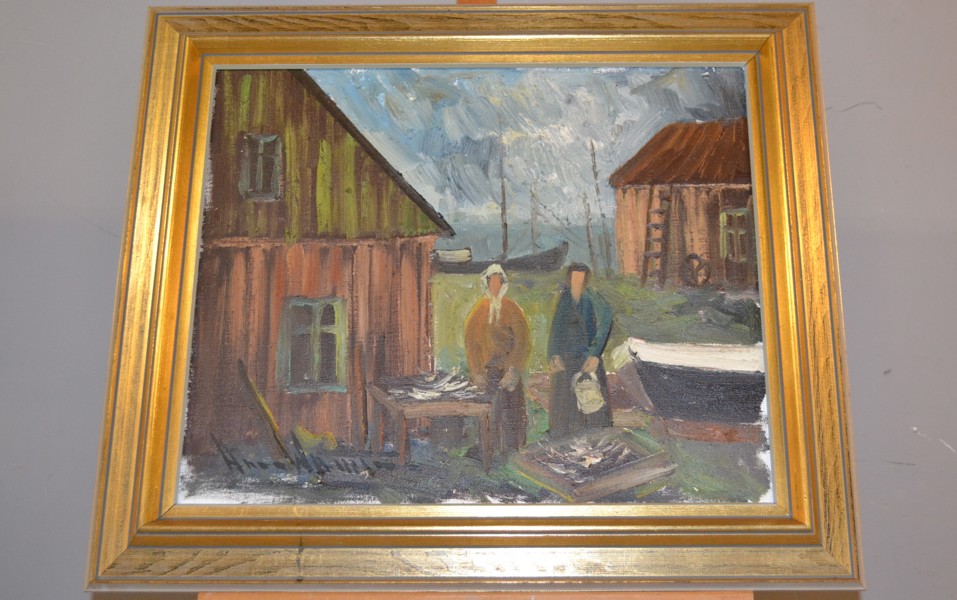 ARNE WALLSTEN. Olja på duk, signerad.