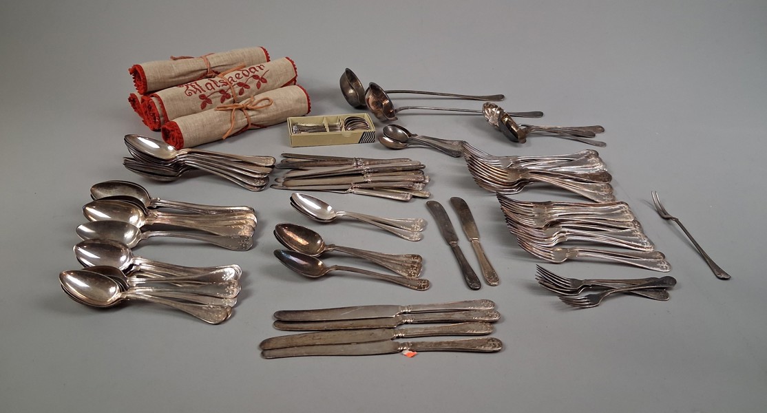 Diverse bestick. Nysilver m.m.