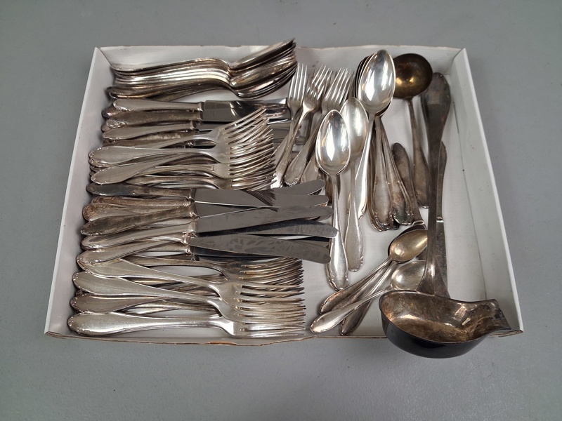 Diverse bestick. Nysilver m.m.