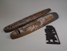 2 Väggmasker & väggskulptur. Afrikanska.