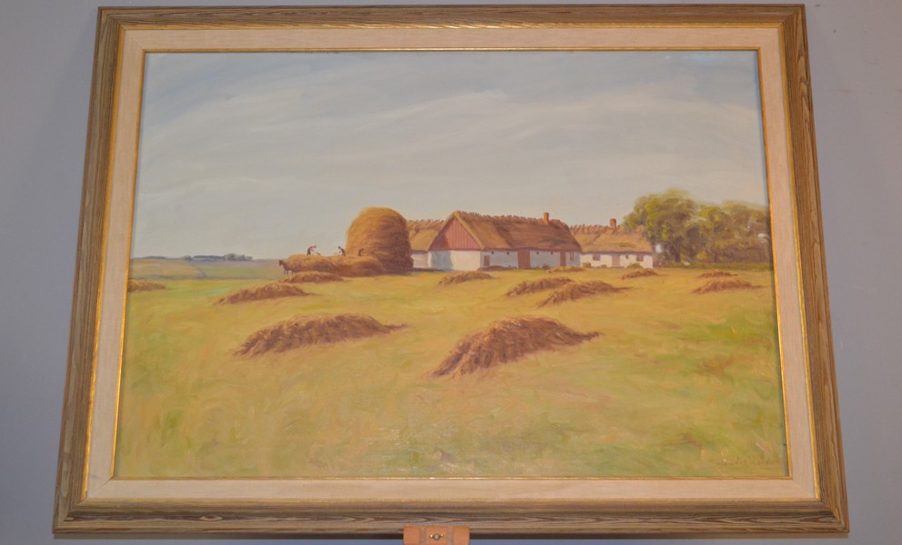 WILHELM WIDELL. Olja på duk, "Motiv från Bjärehalvön", signerad,