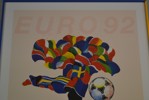 ARDY STRÜWER. Affisch, Fotbolls-EM, Sverige 1992, offsettryck, signerad i trycket.