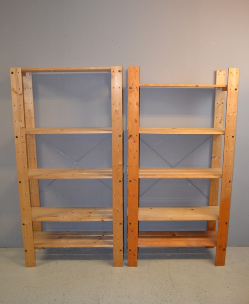 2 Lagerhyllor. "Hejne", IKEA, äldre modellen.