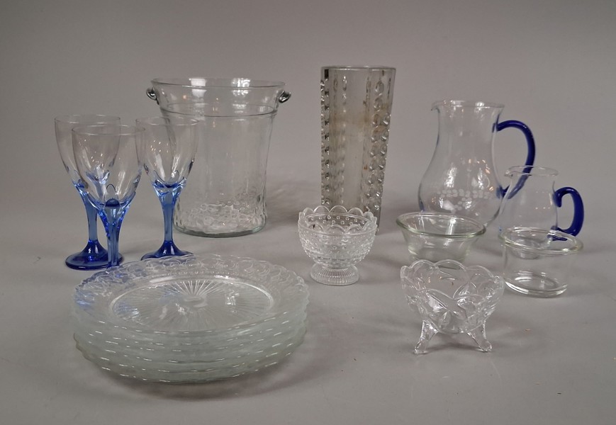 Diverse glas. Bl.a Champagnehink.