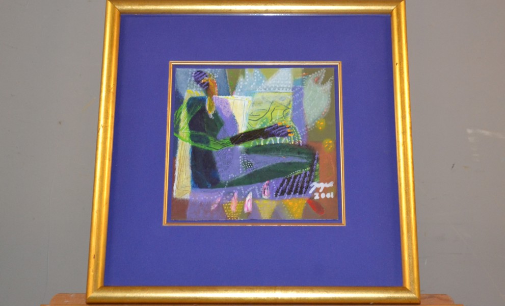 OIDENTIFIERAD KONSTNÄR. Blandteknik, signerad & daterad 2001.