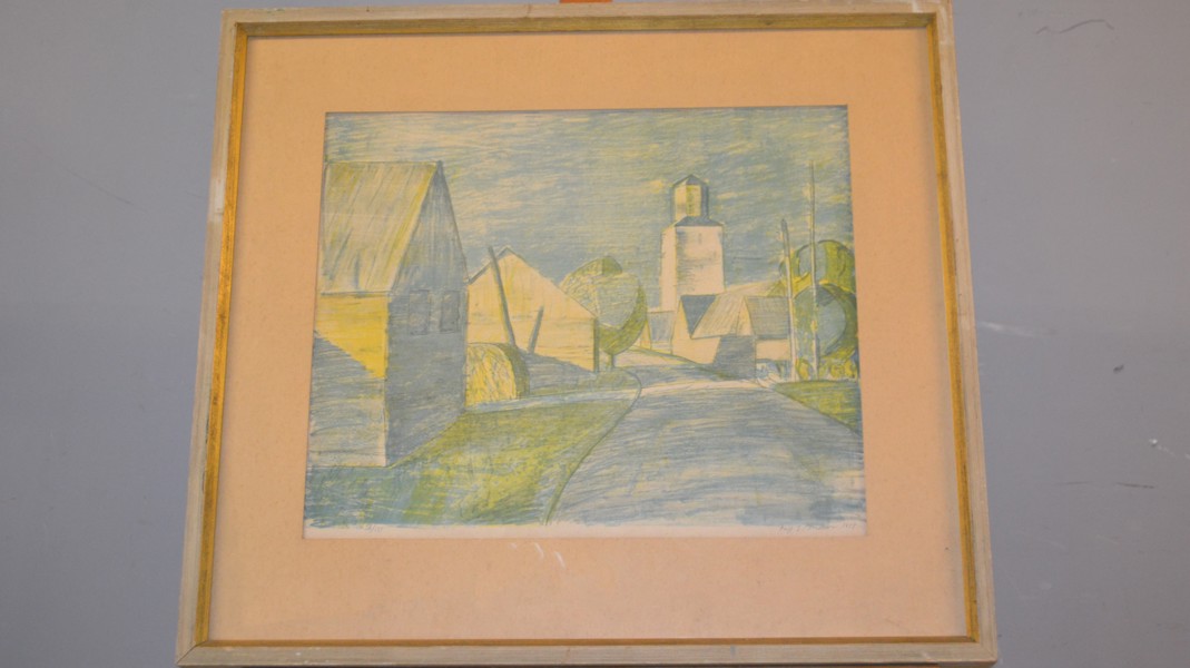 TAGE EVALD NILSSON. Litografi, signerad, daterad 1958 & numrerad 56/185.