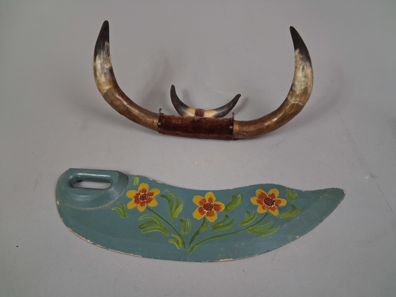 Skäkteträ & horn med krokar.