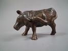 Figurin. Tjur, Keramik, Möjligtvis Johgus Bornholm.