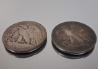 2 Silvermynt. Liberty Half Dollar, 1943, 24,5gram.