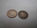 2 Silvermynt. Liberty Half Dollar, 1943, 24,5gram.