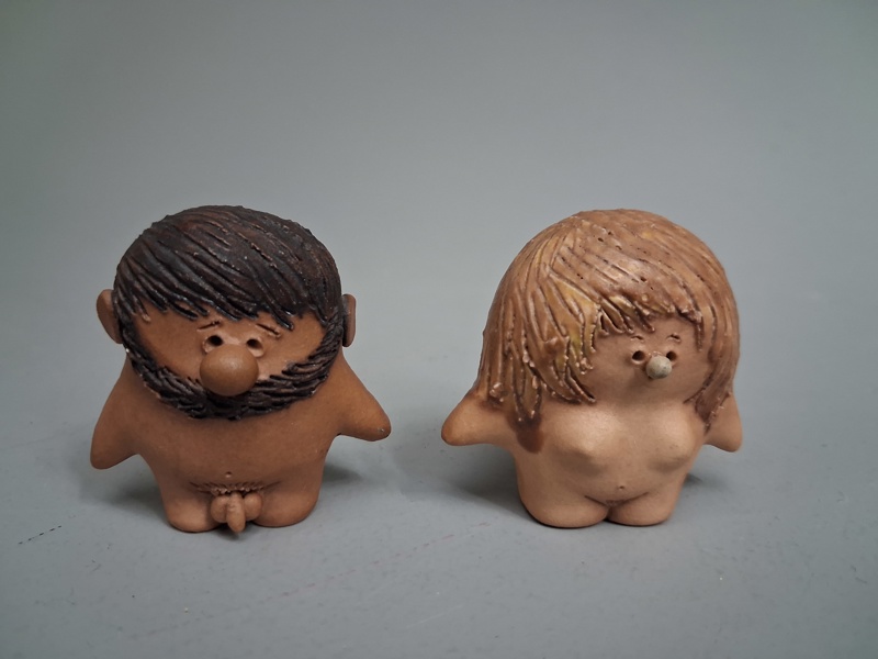 FEDERIGO FABBRINI. 2 Figuriner, "Adam & Eva", Italien.