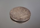 Silvermynt. Morgan Silver Dollar, 1886, 26,9gram.