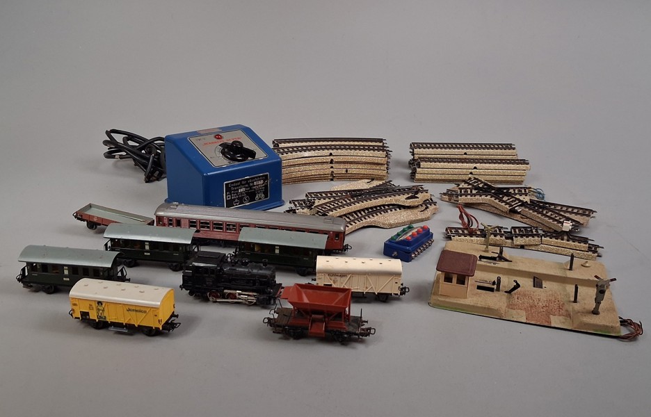Modelljärnväg. Märklin, Diverse delar.