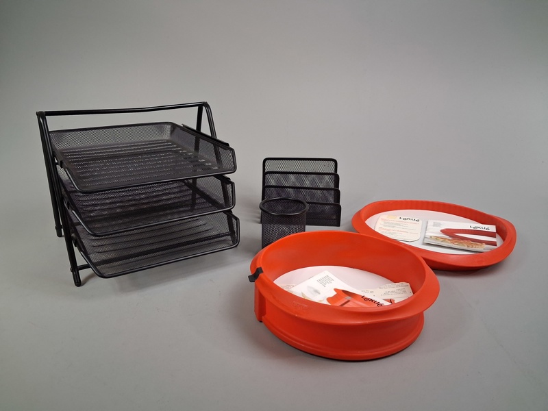 Skrivbordsset & bakformar Lekve, Silikon & Porslin.