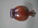 2 Vaser. "Cloisonné", Kina, mässing & emalj.