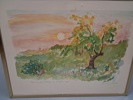 Astri Bergman-Taube. Sommar morgon står ljus och södergöken gal, färglitografi, signerad.